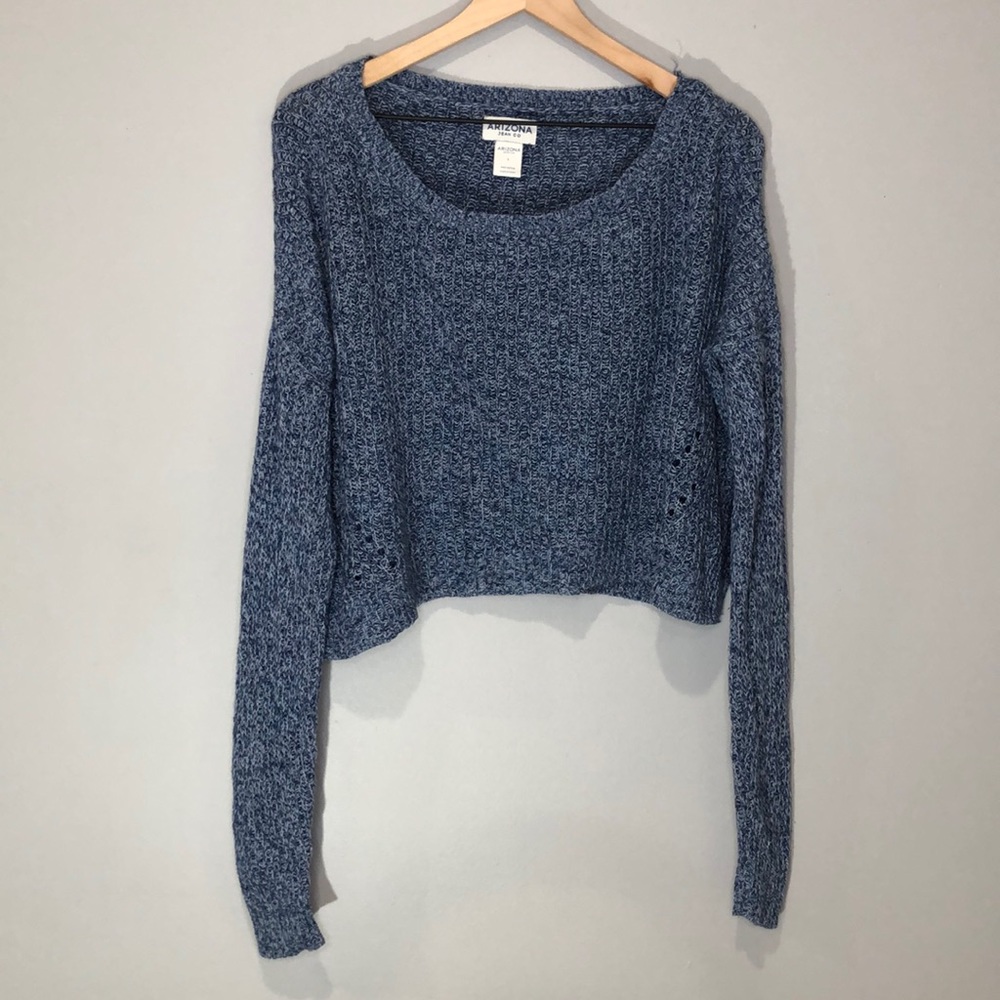 Arizona Jean Company Long Sleeve Cut off Sweater